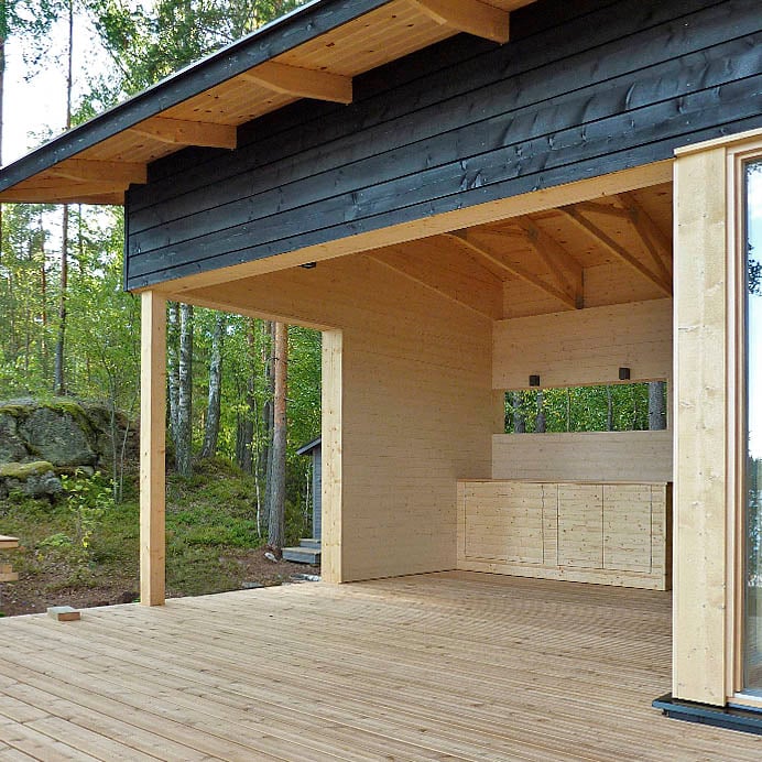 Saunarakennus Joutsan saaressa