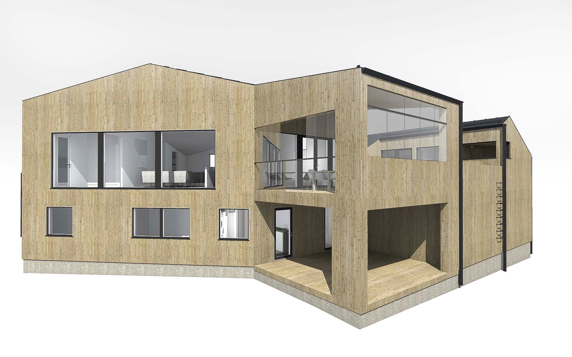 Sunhouse S1406 moderni omakotitalo