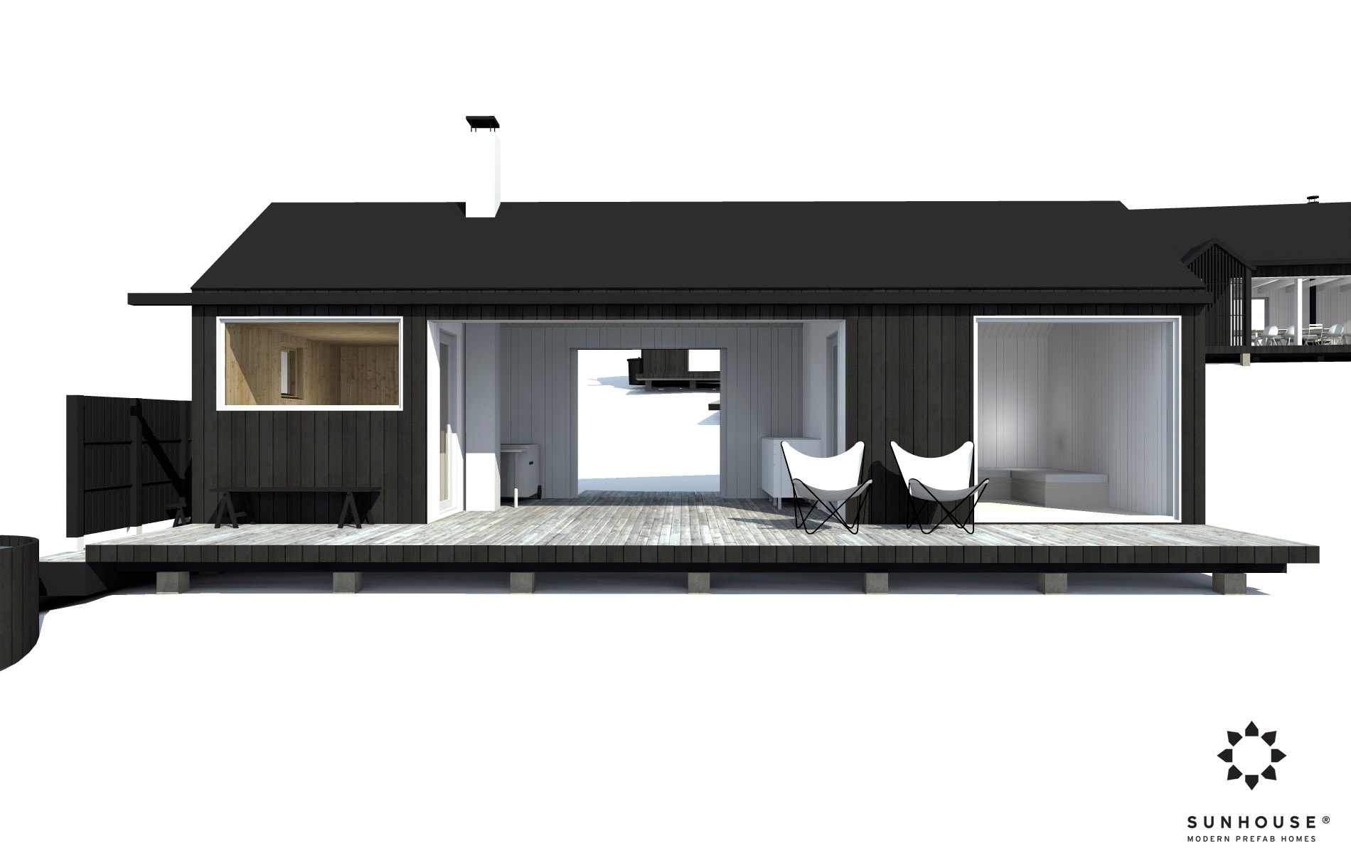 Sunhouse moderni sauna S1601 (2)