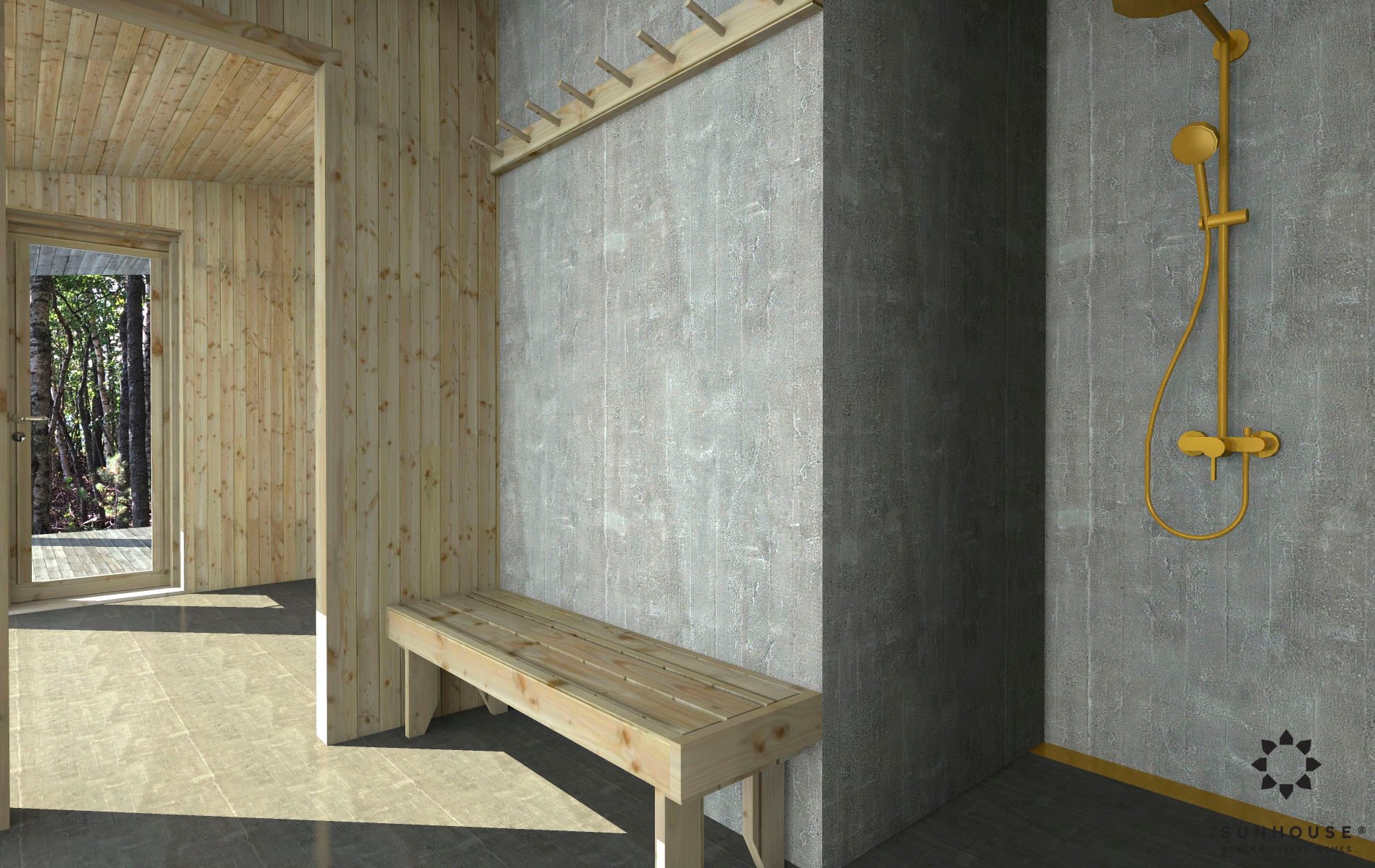 Sunhouse moderni sauna S1722_sisältä (3)