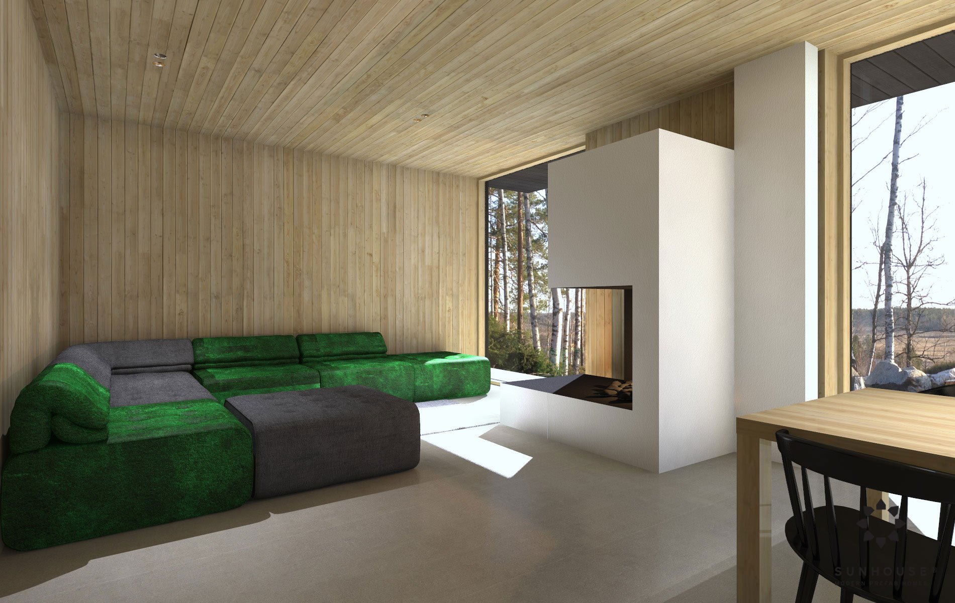 Sunhouse S190100 - Moderni omakotitalo