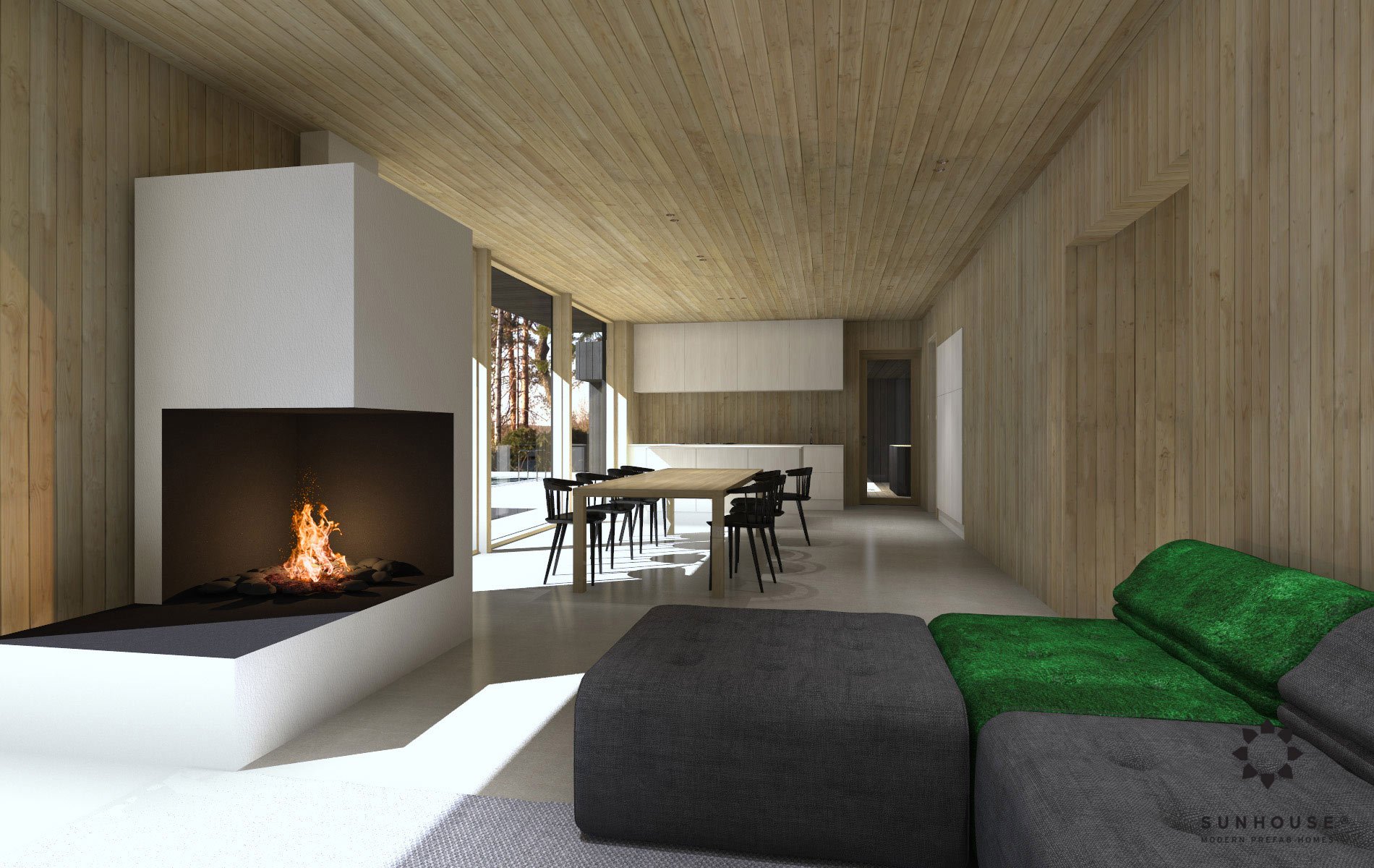 Sunhouse S190100 - Moderni omakotitalo