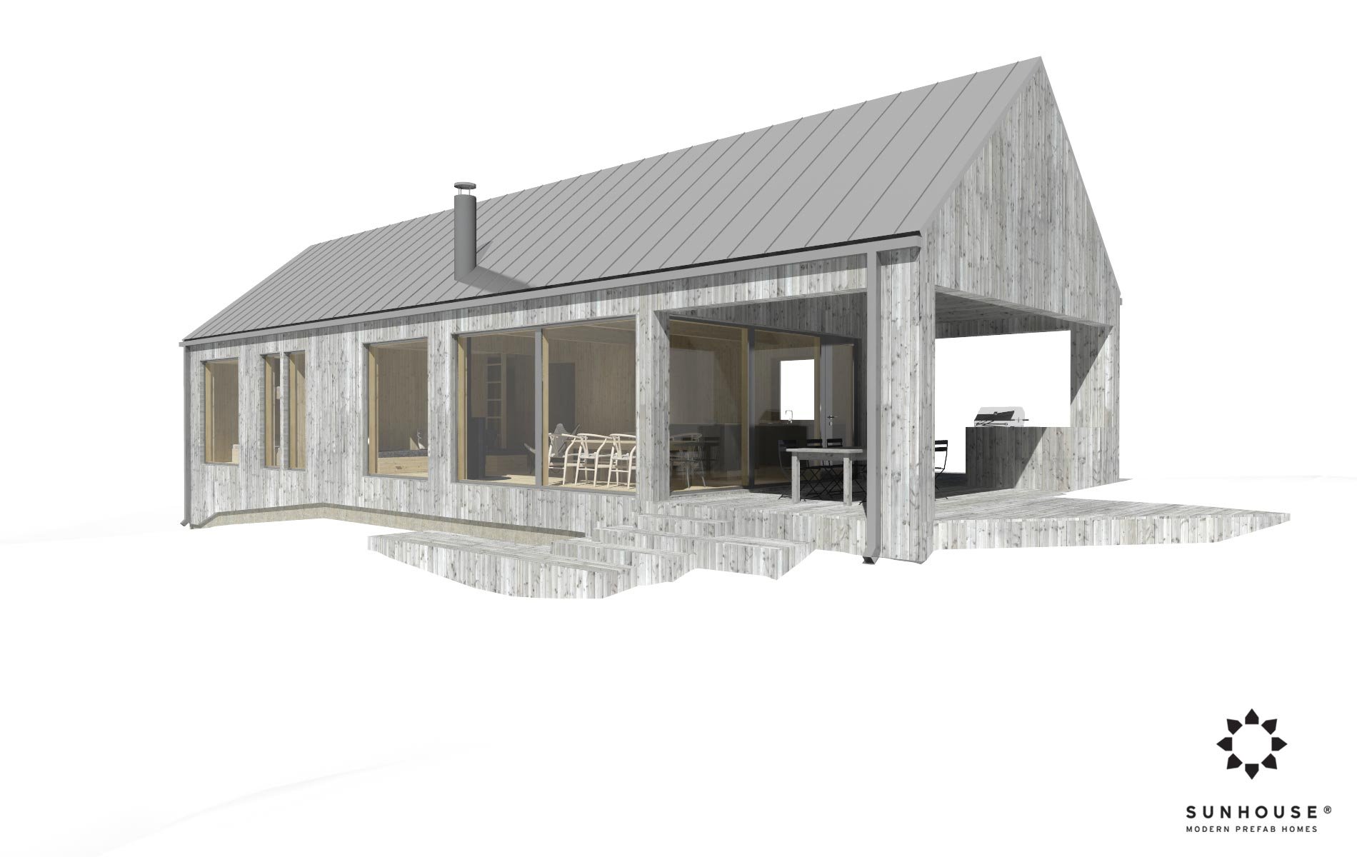 Sunhouse S200216 - Moderni mökki - 95m2