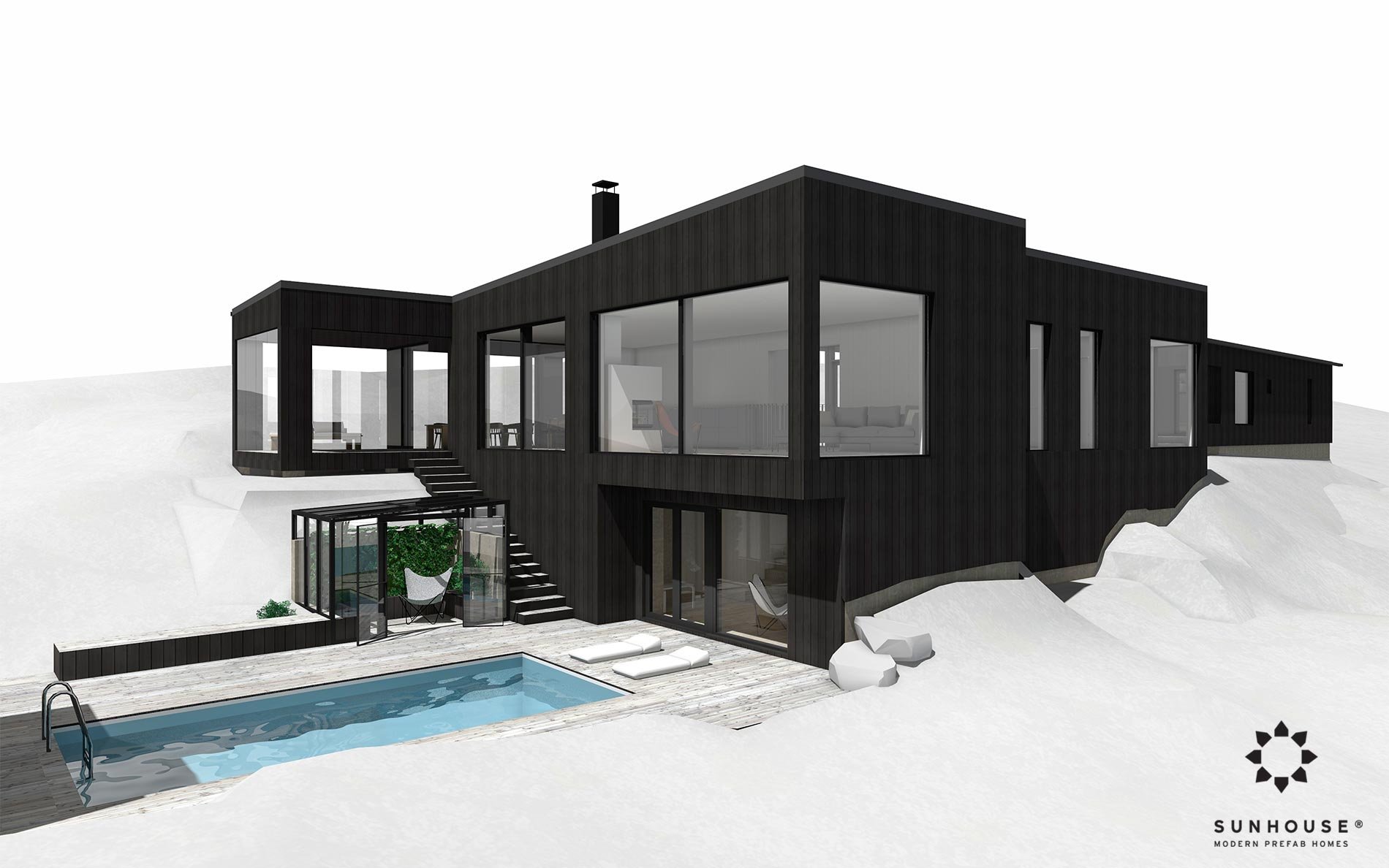Sunhouse S200268 - Moderni puutalo