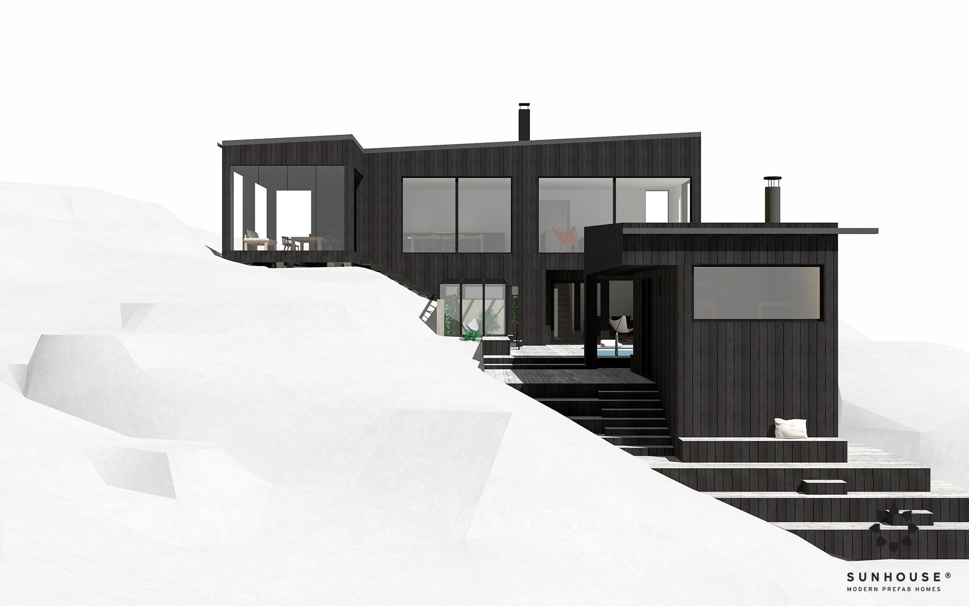 Sunhouse S200268 - Moderni puutalo