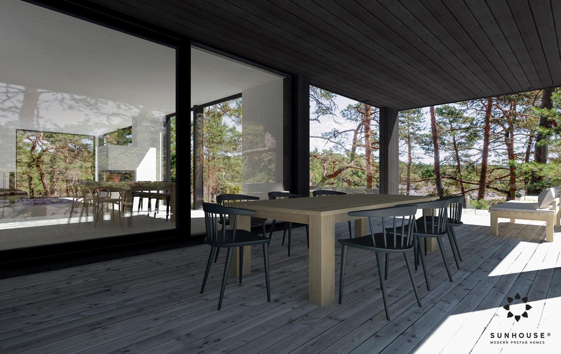 Sunhouse S200268 - Moderni puutalo