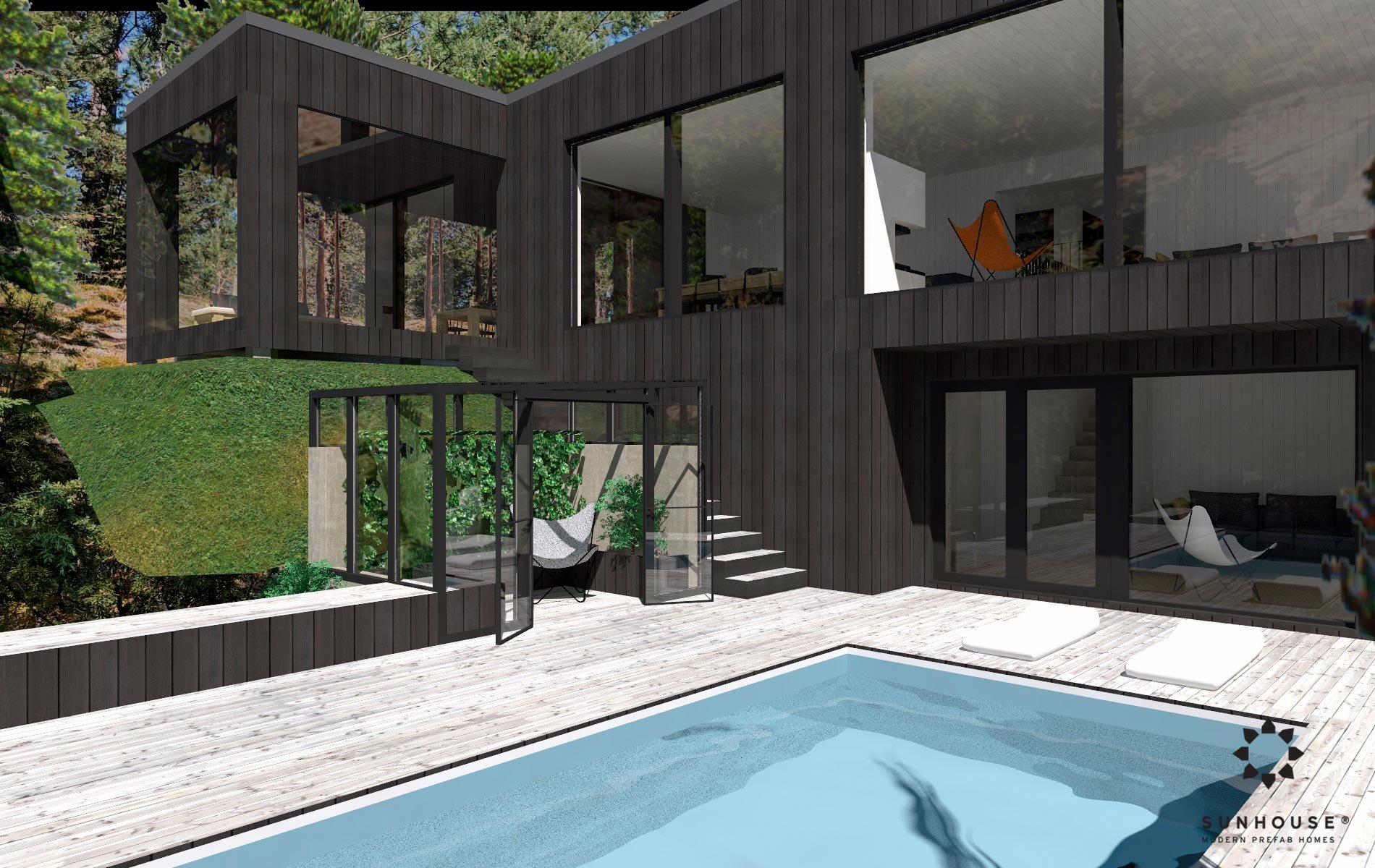 Sunhouse S200268 - Moderni puutalo