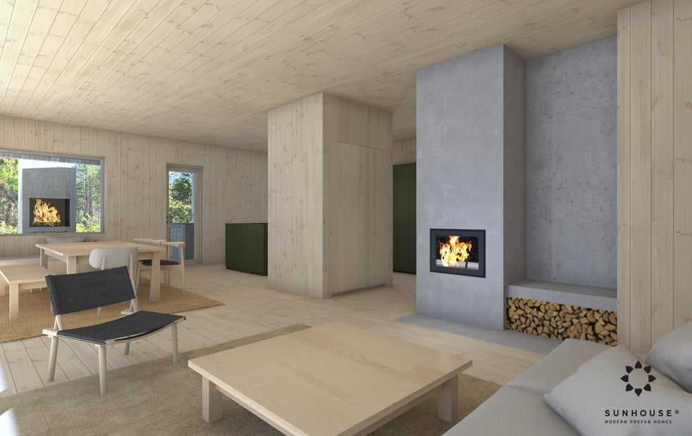 Sunhouse S230607 - Kaksiosainen vapaa-ajan-asunto