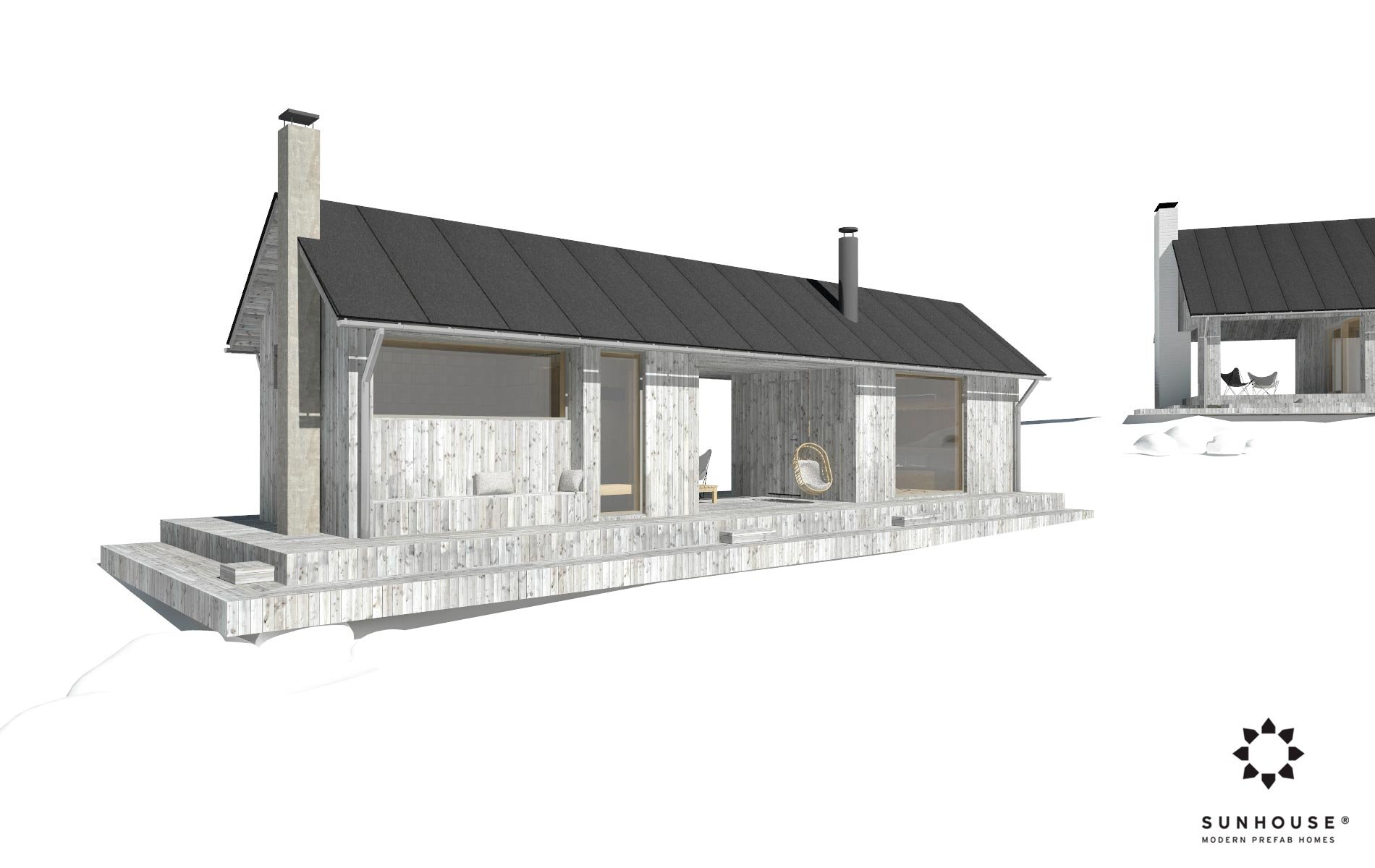 Sunhouse S200291 - Moderni saunamökki - 30m2