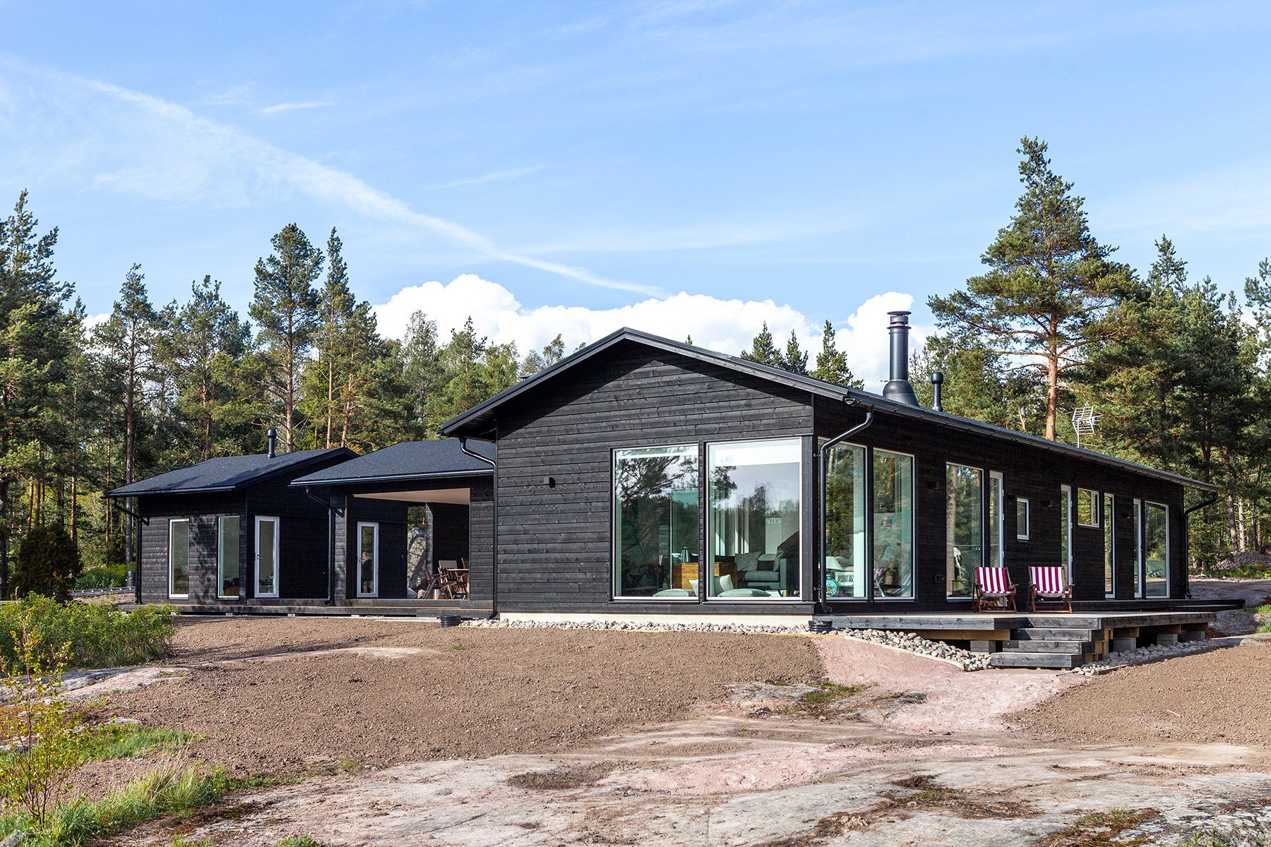 Huvila ja aittarakennus Inkoossa