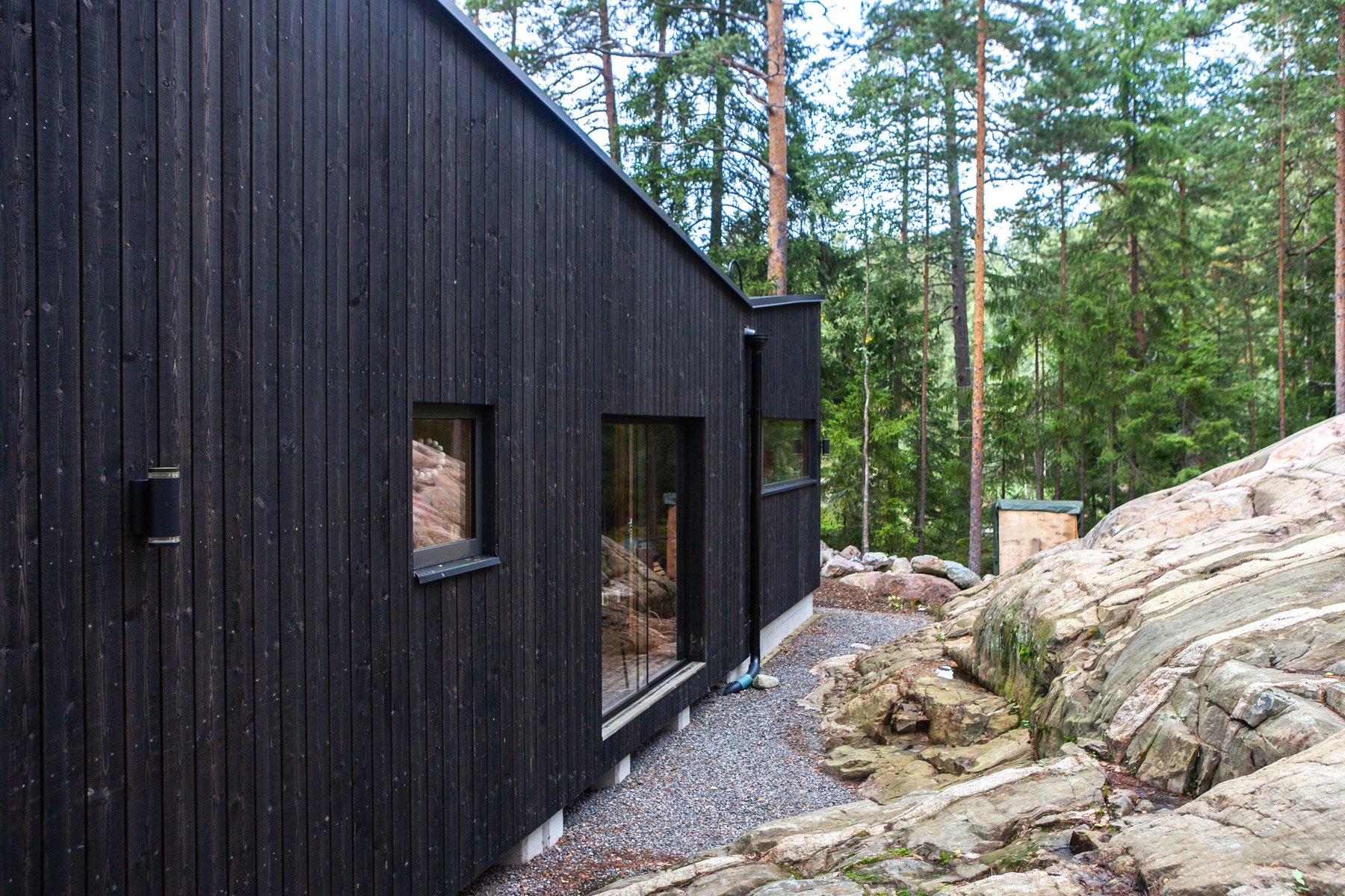 Moderni rantasauna Sipoon Kitössä