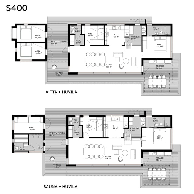 Sunhouse moderni mökki S400