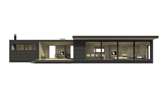 Sunhouse moderni mökki S400-80