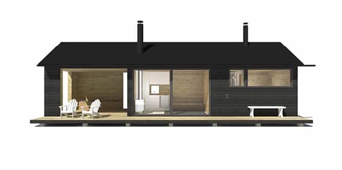 Sunhouse Sauna F - tilava saunarakennus