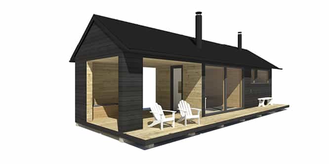 Sunhouse Sauna F - tilava saunarakennus