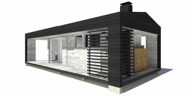 Sunhouse Sauna G - moderni rantasauna