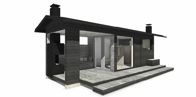 Sunhouse Sauna Q - pieni saunarakennus