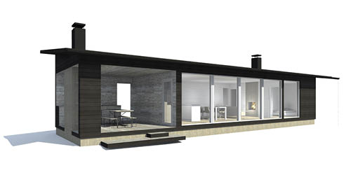 Sunhouse Linjakas talo S180/251 - Moderni vapaa-ajan asunto