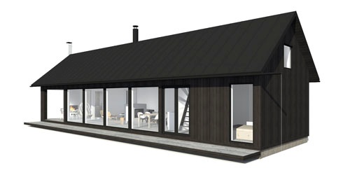 Sunhouse Linjakas talo S315 - Moderni puutalo