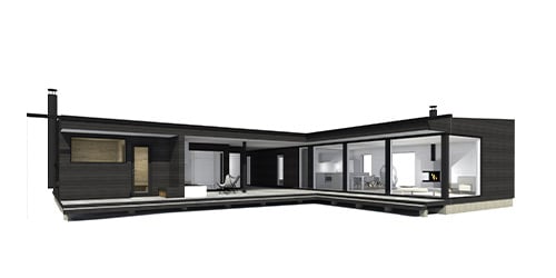 Sunhouse Linjakas talo S450 - Moderni huvila