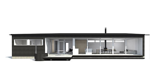 Sunhouse Linjakas talo S500 - Moderni huvila