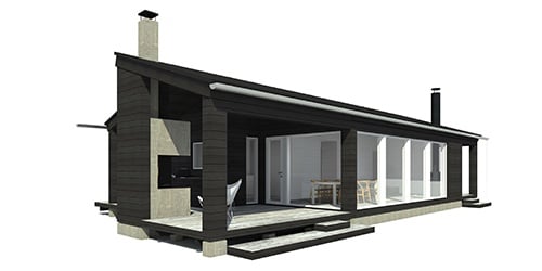 Sunhouse Linjakas talo S270 - Moderni vapaa-ajan asunto