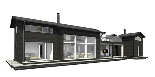 Sunhouse Linjakas talo S355 - Moderni puutalo